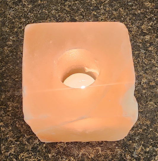 Square Salt Candle Holder