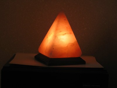 Pyramid Crystal Rock Salt Lamp