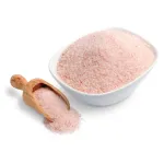 Ground Himalayan pink salt fine texture for recipes and seasoning