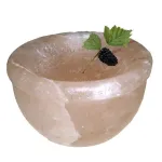 Natural pink salt bowl 6 inches for serving chilled desserts