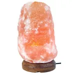 Hand-carved Himalayan salt lamp 6-8 lbs on wooden base