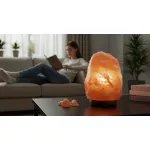 Salt Lamp on a Coffee Table