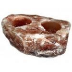 Himalayan Salt Two Candles Holder