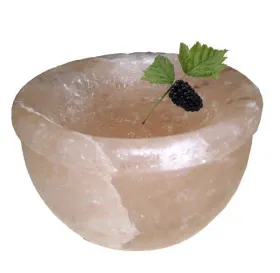 Natural pink salt bowl 6 inches for serving chilled desserts