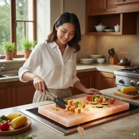 Himalayan Salt Cooking Block – Gourmet Pink Salt Slab for Grilling, Chilling & Serving